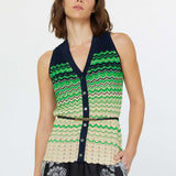Current Air - Chevron Stripe Knit Vest