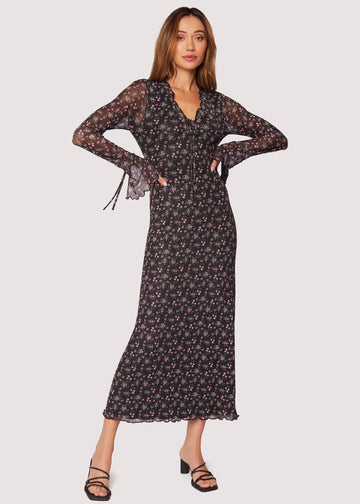 Lost + Wander - Isabella Midi Dress - Spring Floral Power Mesh