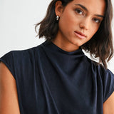CRINKLED SATIN COWL NECK Blouse, Fun2Fun