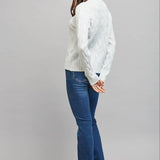 FATE - CABLE KNIT BUTTON CLOSURE CARDIGAN