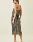 Mystree - Pleated Glitter Cami Dress