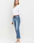 Lovervet Mid Rise Frayed Hem Jeans (online only)