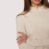 Lost + Wander - Elena Mock Neck Top Ivory