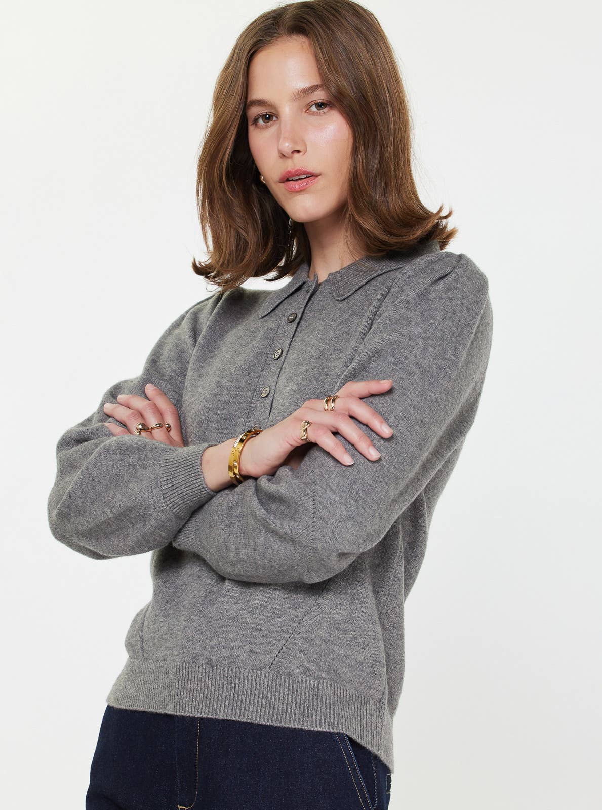 Current Air - Polo Long Sleeve Sweater