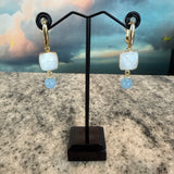 Moonstone and Aquamarine earrings, Zhanna Jewelry