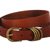 Most Wanted USA - Multi D-Ring Genuine Leather Belt