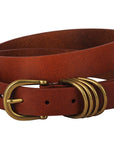 Most Wanted USA - Multi D-Ring Genuine Leather Belt