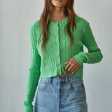 By Together Knit Cable Sweater Cotton Button Down Cardigan Top