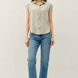 Be Cool - CLASSIC CUT CAPPED SLEEVE BUTTON UP TENCEL SHIRT