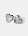 Stainless Steel Heart Stud Earrings