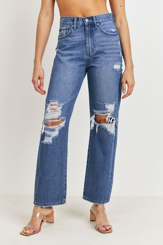 HIGH RISE DAD JEANS , Just Black Denim