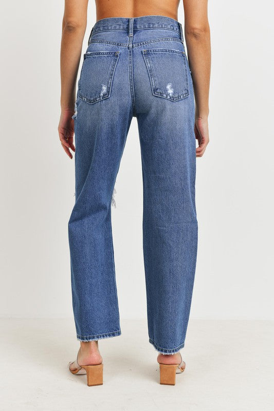 HIGH RISE DAD JEANS , Just Black Denim