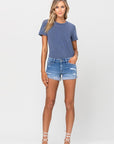 MID RISE SINGLE CUFFED HEM SHORTS, Flying Monkey