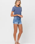 MID RISE SINGLE CUFFED HEM SHORTS, Flying Monkey