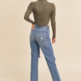 HIGH RISE DAD JEANS , Just Black Denim