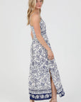 ANGIE - PRINTED MAXI  DRESS WITH CUTOUT