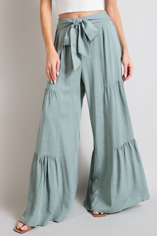 TIERED WIDE LEG PANTS (various colors), eesome