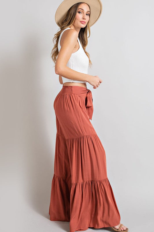 TIERED WIDE LEG PANTS (various colors), eesome