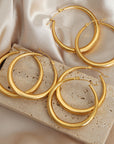 18K Gold-Plated Hoop Earrings