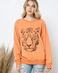 French Terry Tiger Studded Star Sweatshirt, Blue B