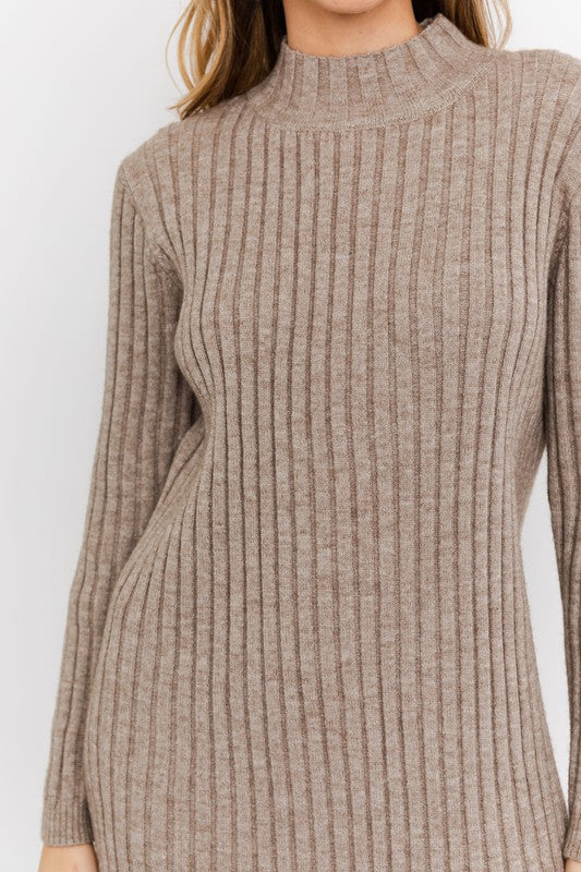 TURTLE NECK SWEATER DRESS, Gilli