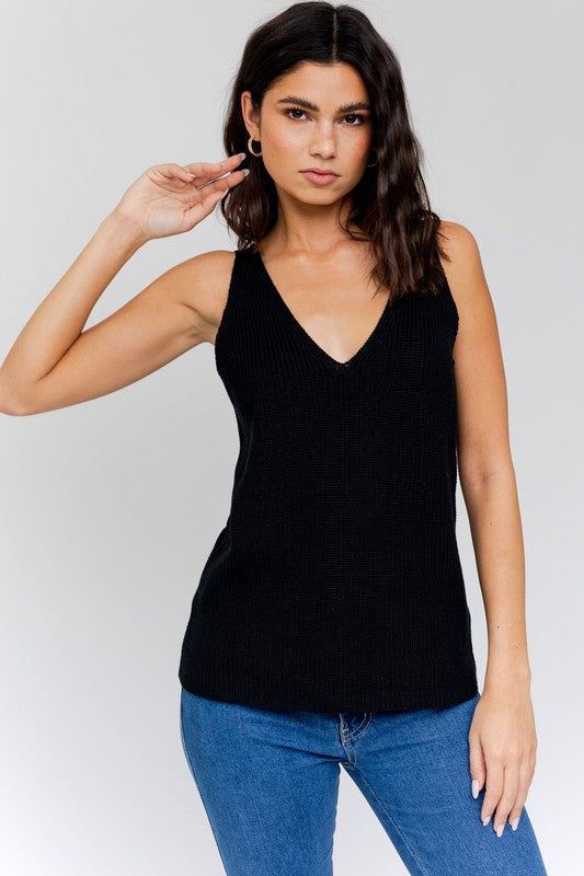 Front and Back Deep V-Neck Tank Top, Gilli