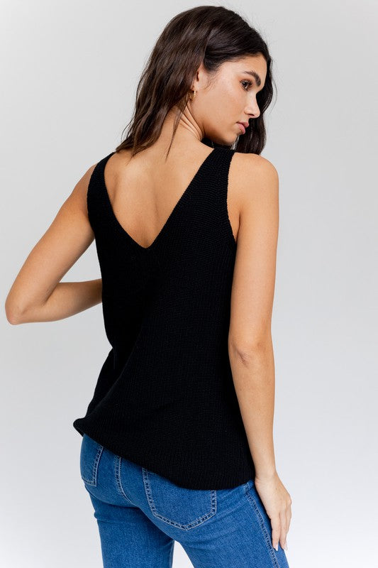 Front and Back Deep V-Neck Tank Top, Gilli