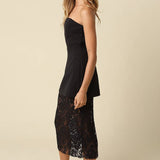 Olivaceous - Jaya Strapless Lace Combo Midi Dress
