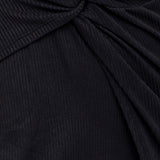 SLEEVELESS TWIST WRAP RIB MIDI DRESS, Gilli