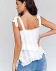 SLEEVELESS ASYMMETRICAL HEM LINE TIERED TOP, Gilli