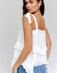 SLEEVELESS ASYMMETRICAL HEM LINE TIERED TOP, Gilli