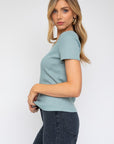 Short Sleeve Asymmetrical Top