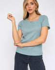 Short Sleeve Asymmetrical Top