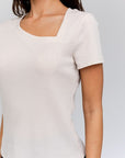 Short Sleeve Asymmetrical Top