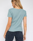 Short Sleeve Asymmetrical Top