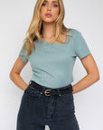 Short Sleeve Asymmetrical Top