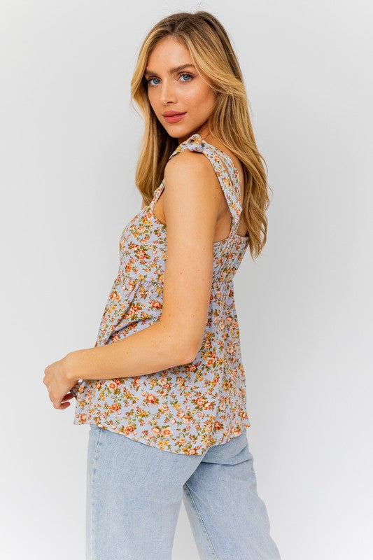 SLEEVELESS RUFFLE TRIM TOP, Gilli