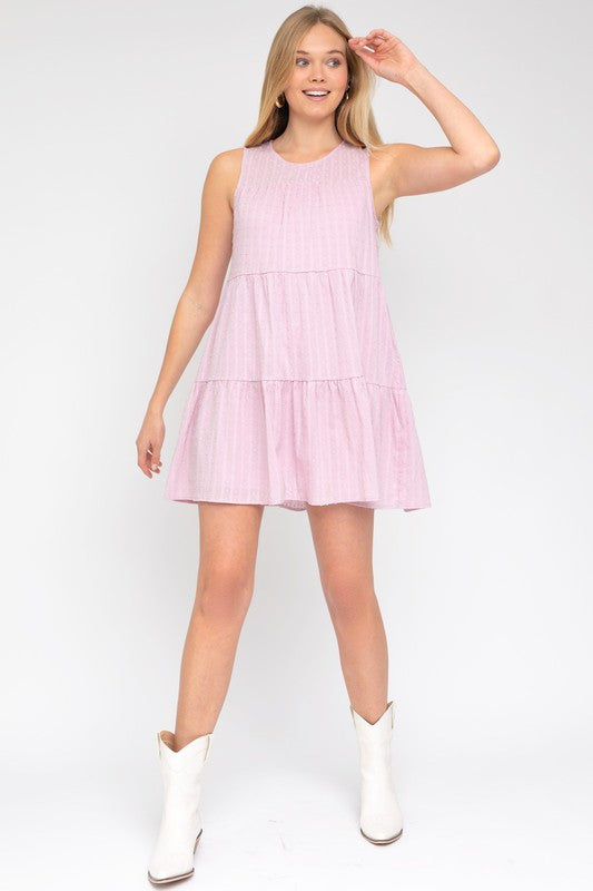 Sleeveless Tiered Mini Dress, Gilli