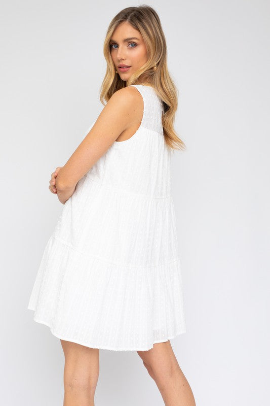 Sleeveless Tiered Mini Dress, Gilli