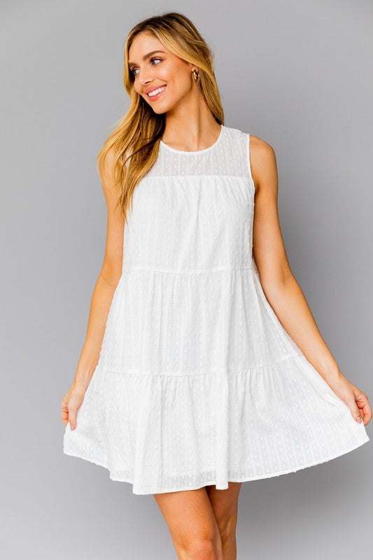 Sleeveless Tiered Mini Dress, Gilli