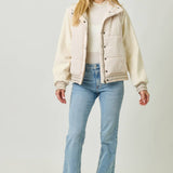 Mystree - Mixed Media Puffer Jacket