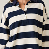LE LIS -  Rugby Polo Top in Stripe