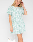 Kimono Sleeve Floral Print Dress, Gilli