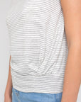 Short Sleeve V-Neck Twist Front Top, Gilli