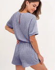 Short Sleeve Side Pocket Drawstring Romper, Gilli (Various colors)