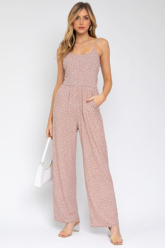 Sleeveless Scoop Neck Wide Leg Jumpsuit, Gilli