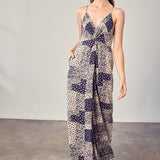 Paisley Printed Cami Jumpsuit, Mustard Seed