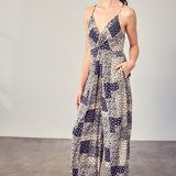 Paisley Printed Cami Jumpsuit, Mustard Seed