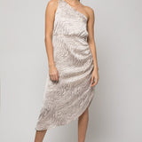Sleeveless One shoulder Abstract Print Dress, Gilli