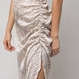 Sleeveless One shoulder Abstract Print Dress, Gilli